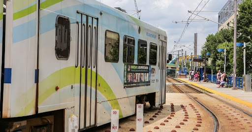 A Baltimore Light Rail train