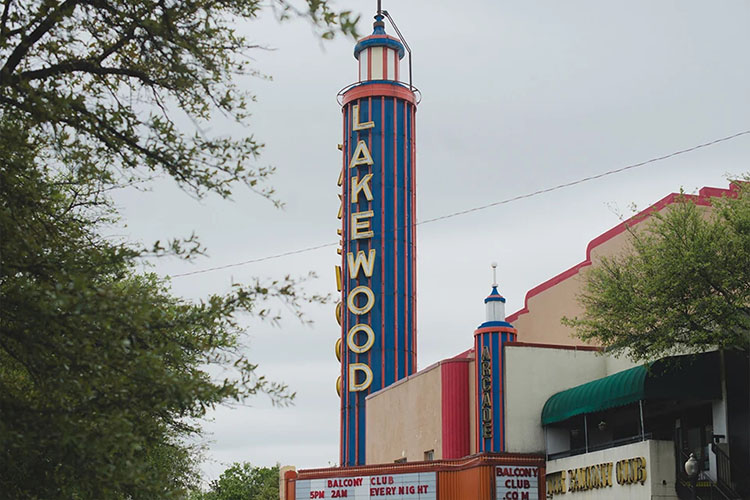 The Lakewood landmark lighthouse, next to the Balcony Club and Arcade.