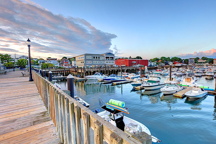 A marina in Beverly, Massachusetts