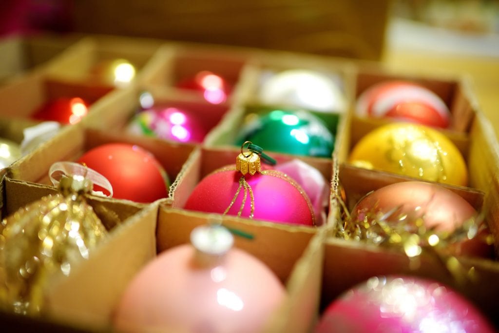 declutter Christmas ornaments