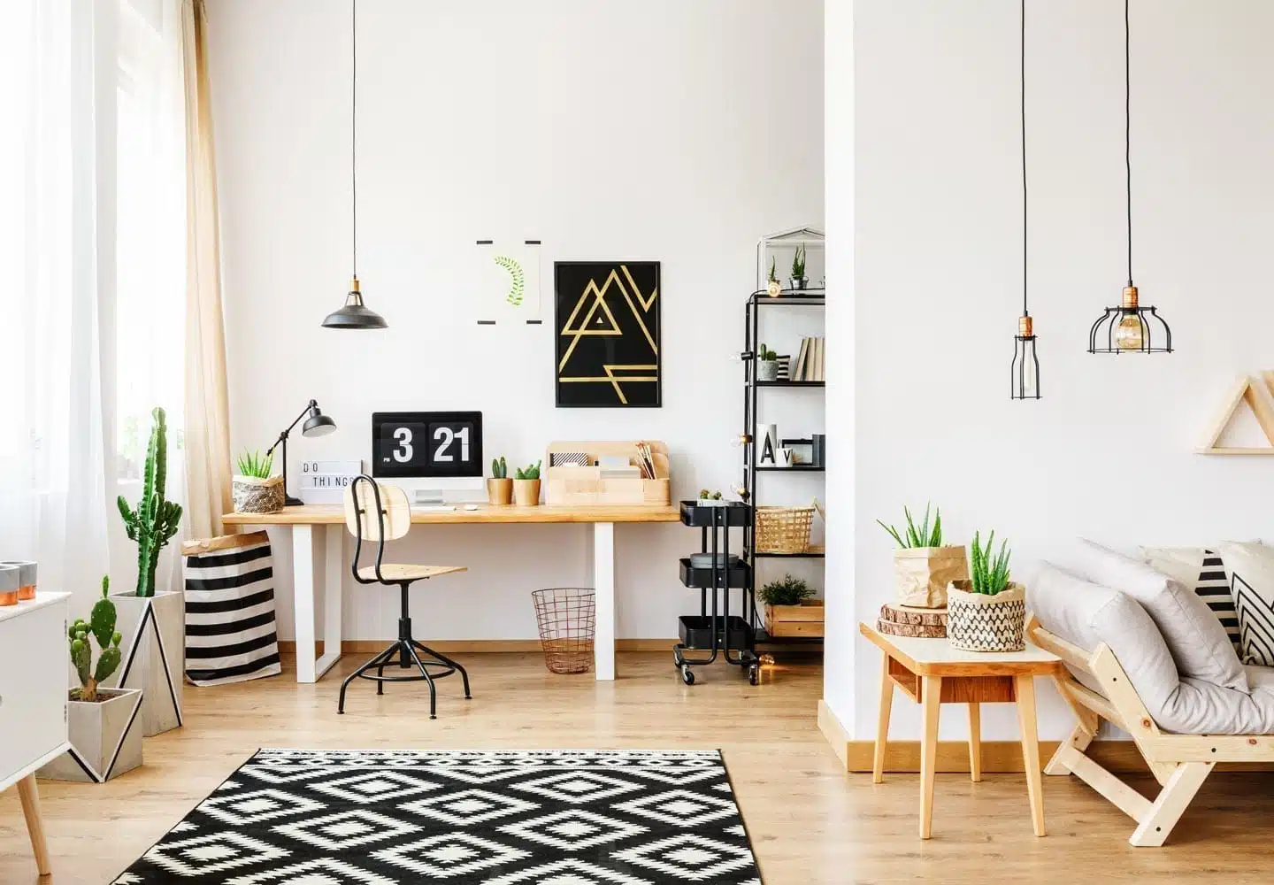 stylish apartment with natural light
