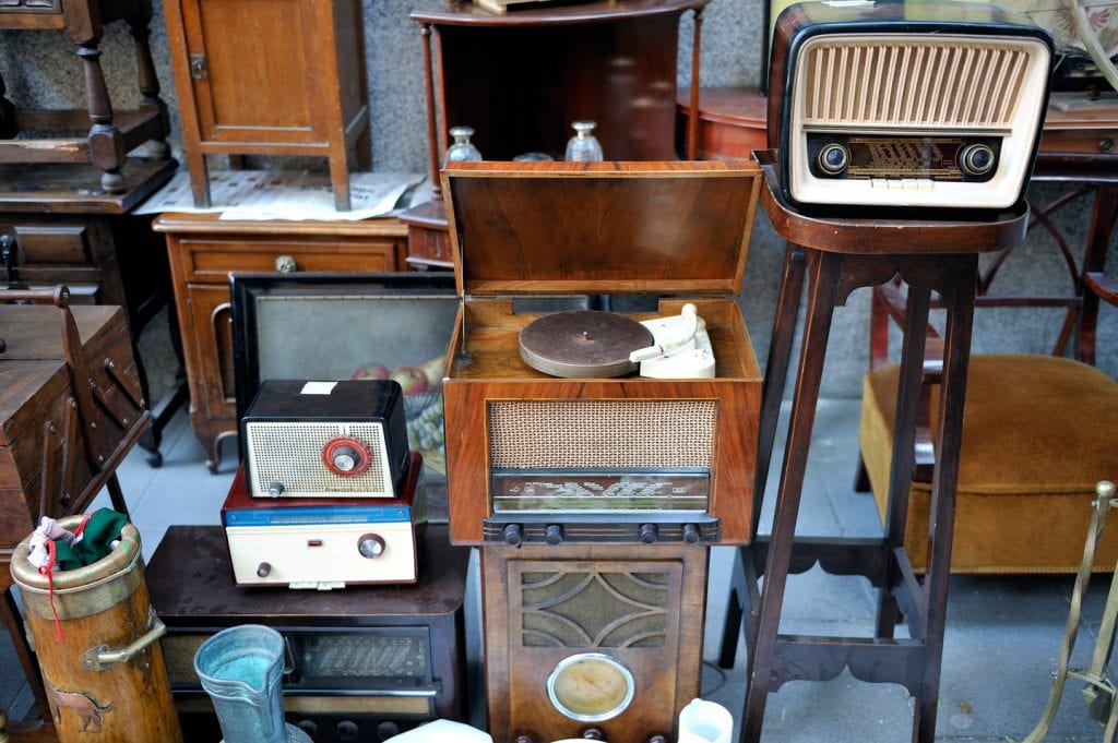 vintage radios and furniture