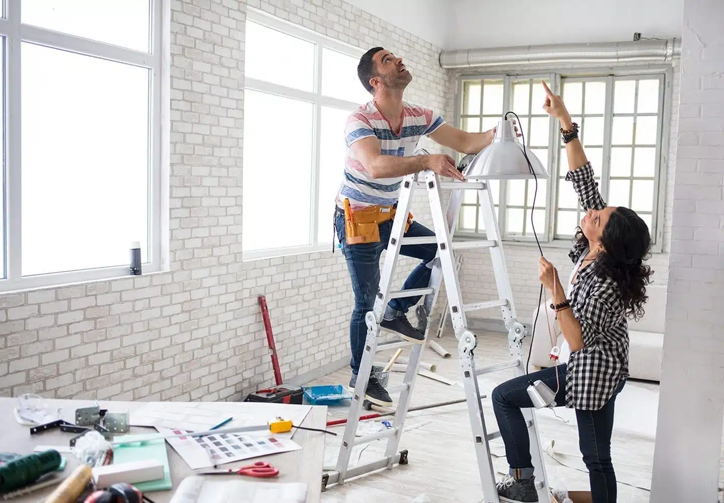 couple hanging light fixture