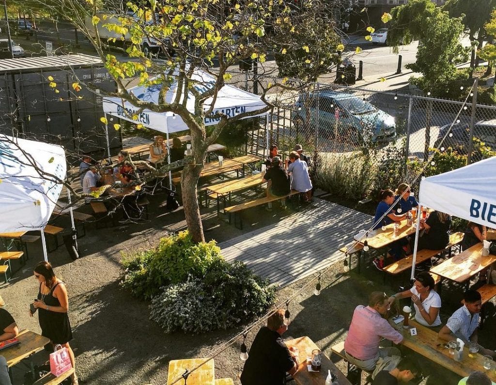Biergarten in SF Bay area
