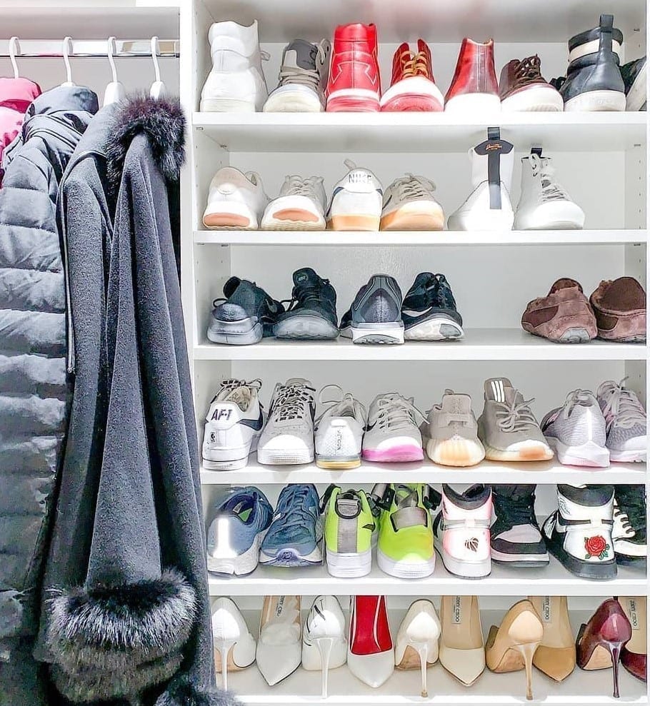 an organized clutter-free closet