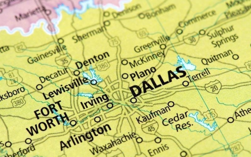 Dallas Fort Worth map