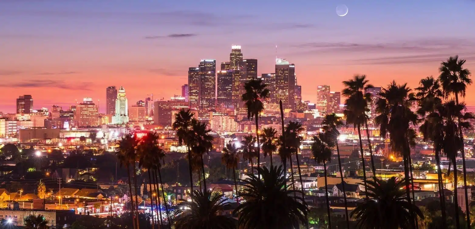 The LA Skyline at night