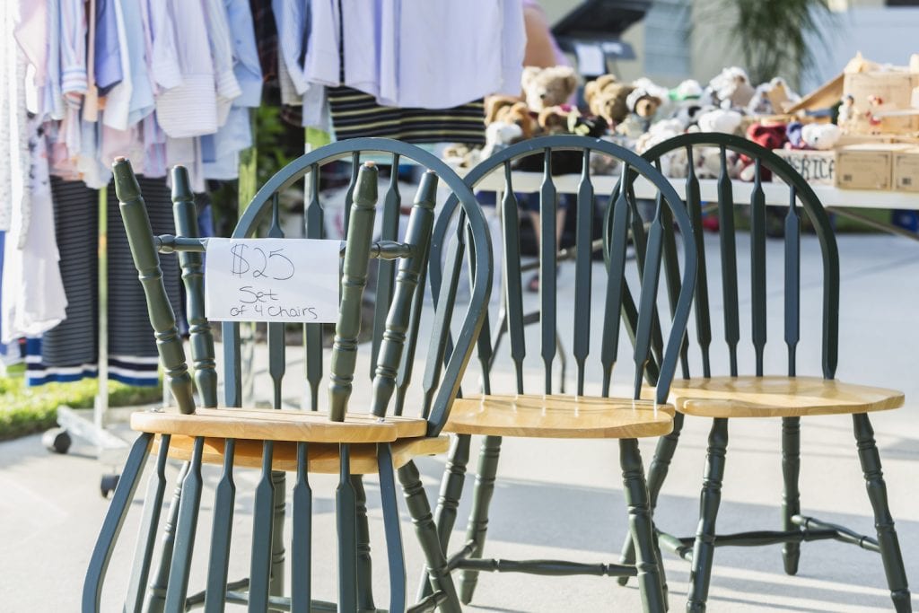 Set of chairs for garage sale