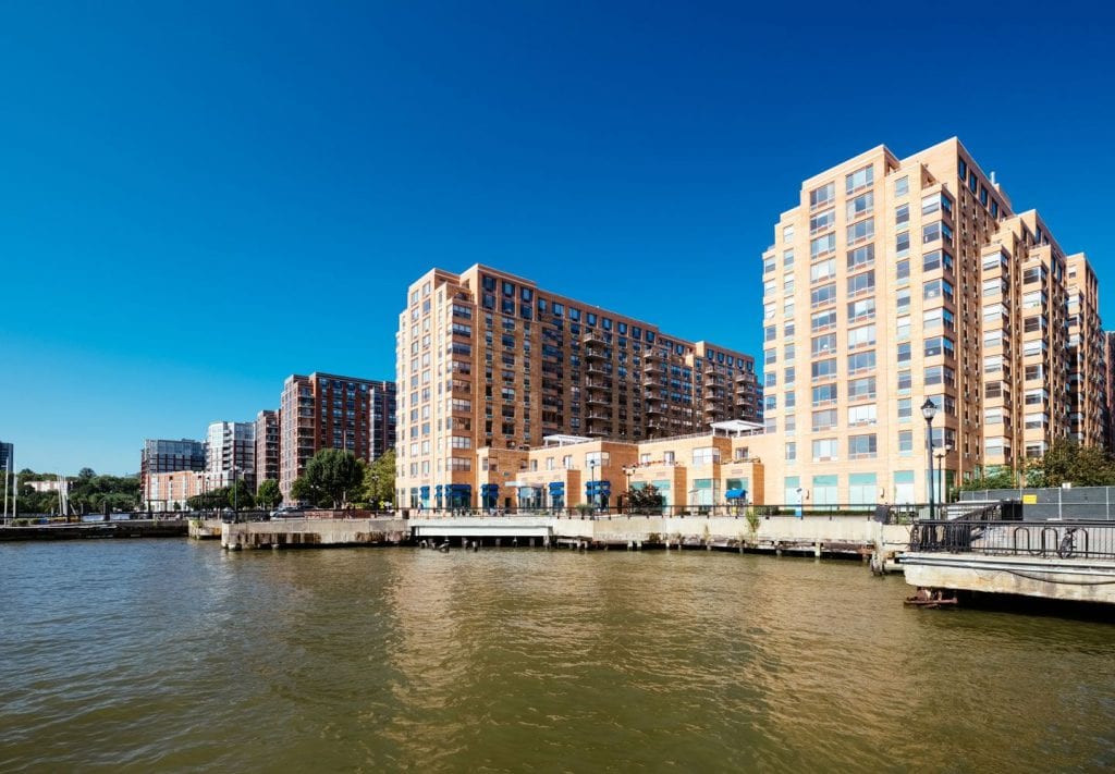 The Hudson River beside Hoboken, New Jersey