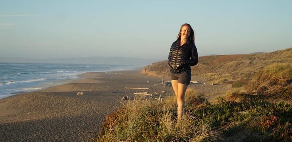 woman happy after downsizing her home