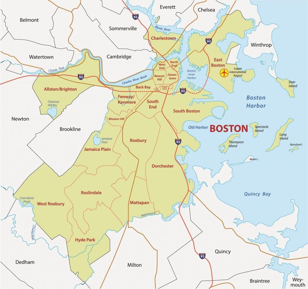 A map of Boston neighborhoods