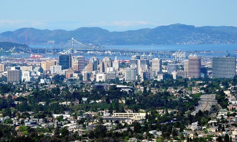 City of Oakland in East Bay San Francisco