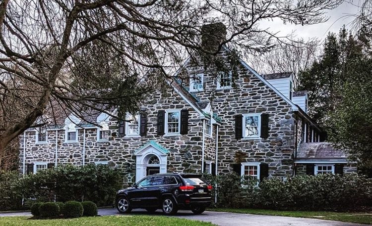 A large home with stone exterior in Villanova, Pennsylvania — one of the best Philadelphia suburbs
