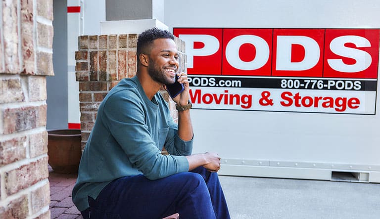 A man calls PODS to have his container moved to Portland, Oregon.