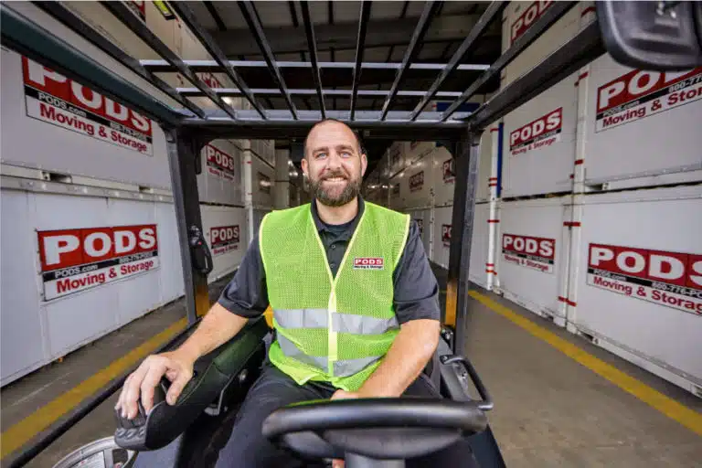 James Ray, PODS driver in warehouse