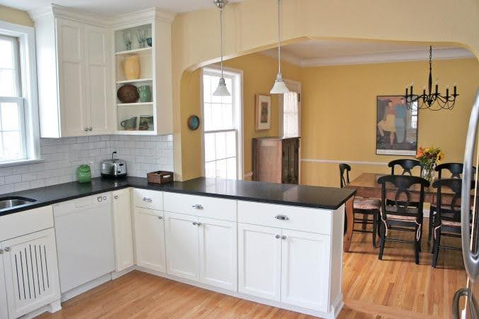 kitchen remodel with bump-out addition to create more space
