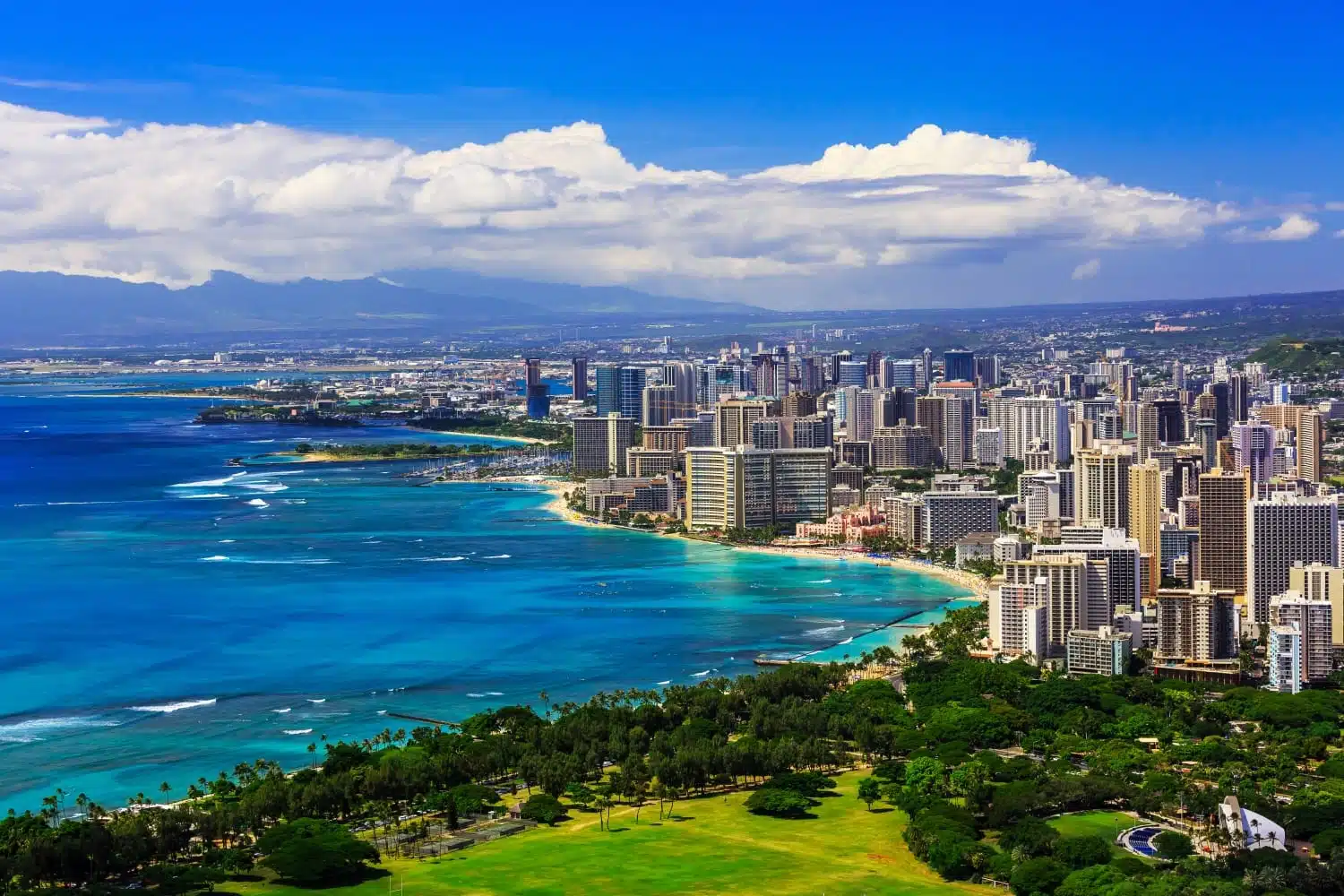 The Honolulu skyline