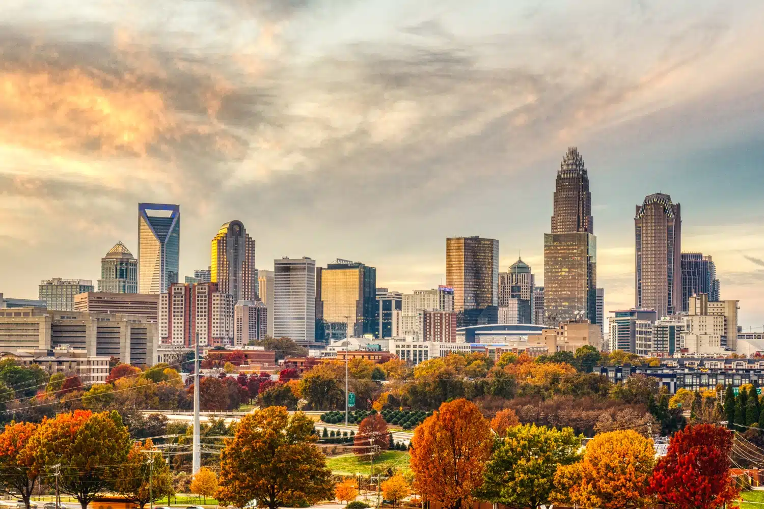 The Charlotte, NC skyline