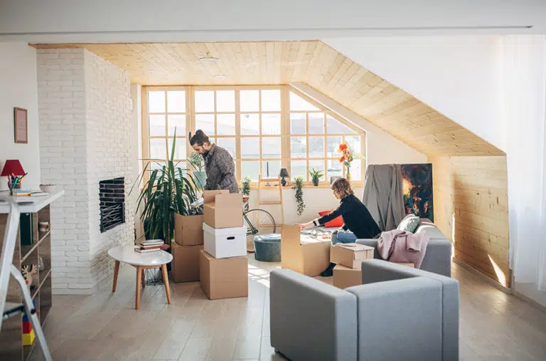couple moving into a small apartment
