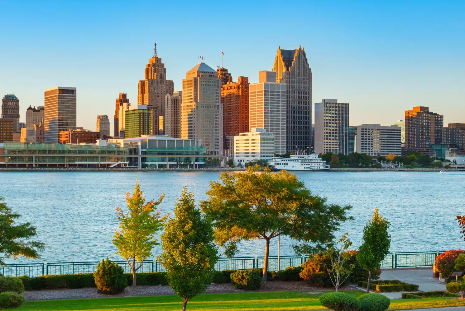 Downtown Detroit from across the water