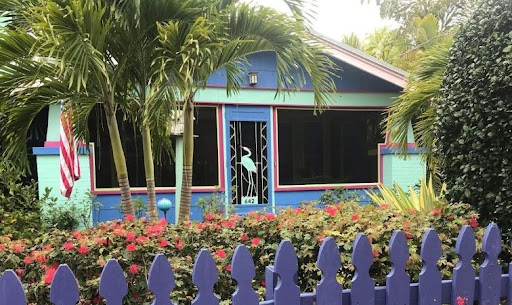 A colorful home in the Laurel Park neighborhood of Sarasota, FL.
