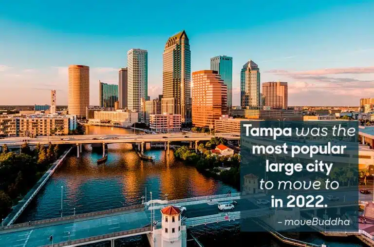 The Tampa skyline at sunset