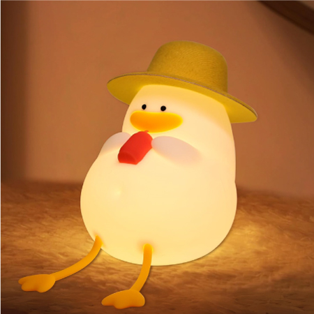 Close-up of a cute night light designed to look like a little duck