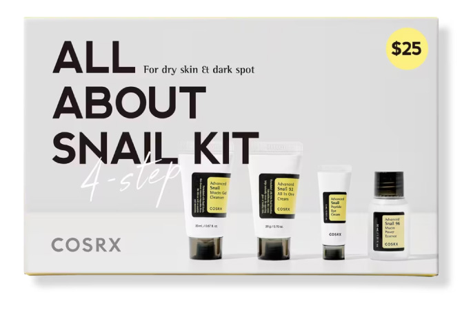 Image of a 4-step snail kit for dry skin and dark spots from Ulta