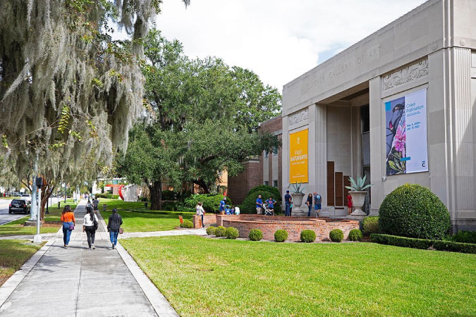Exterior view of the entrance to The Cummer Museum of Art & Gardens near Jacksonville’s Avondale neighborhood.