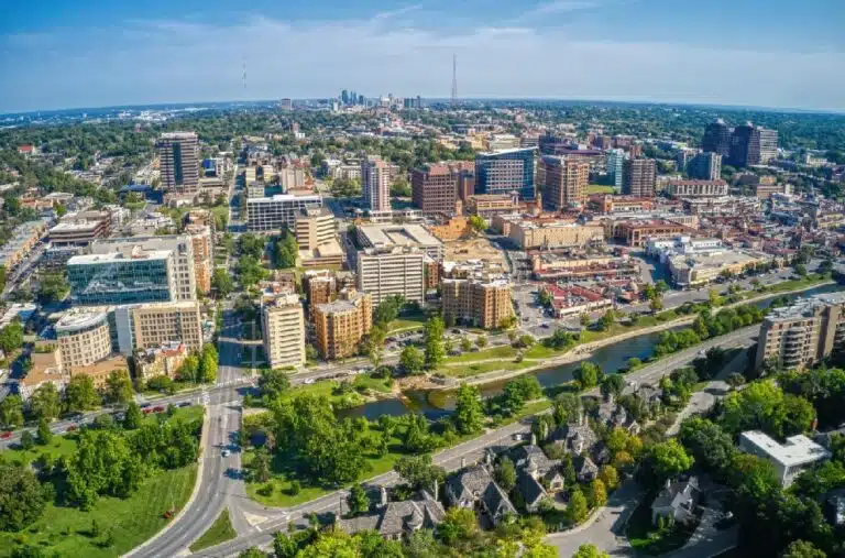 aerial view of Kansas City, MO