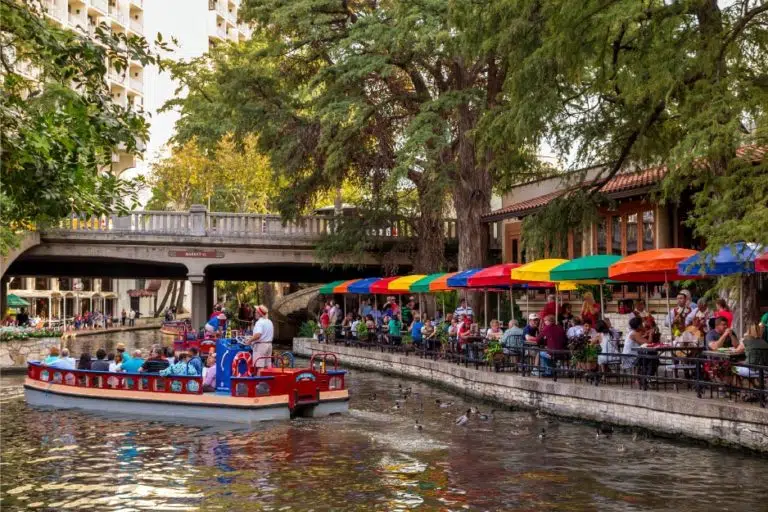 boat ride and cafe along San Antonio, TX riverwalk