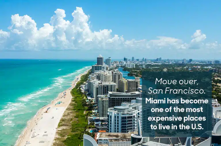 Living in Miami comes with stunning coastline views and the opportunity to live in upscale, waterfront high-rises.