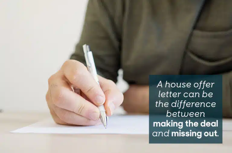 A prospective buyer writes a home offer letter