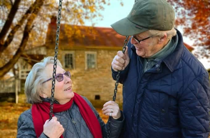 Happy retired couple