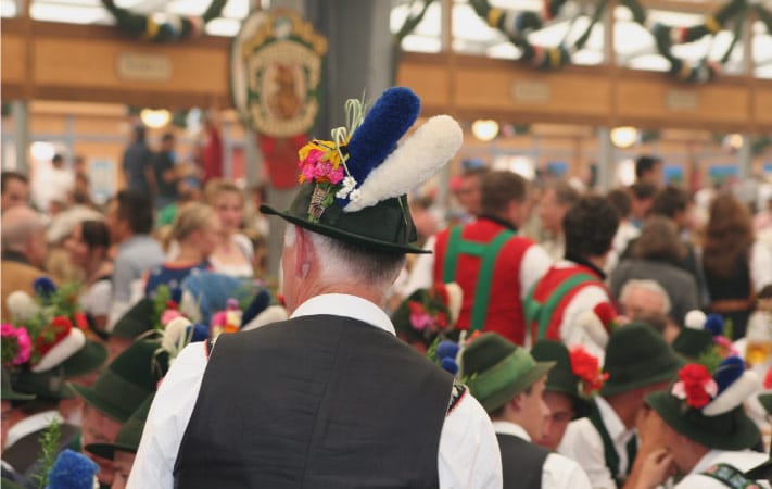 People gathered together at Oktoberfest in Kitchener-Waterloo