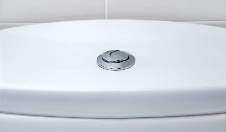 The top of an energy-efficient toilet tank.
