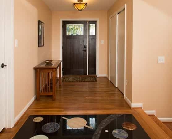 entryway in two story home addition