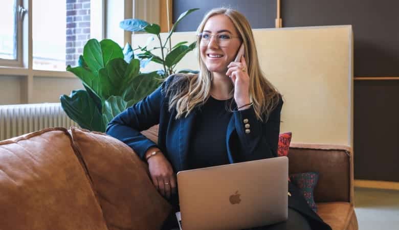 woman on a phone call