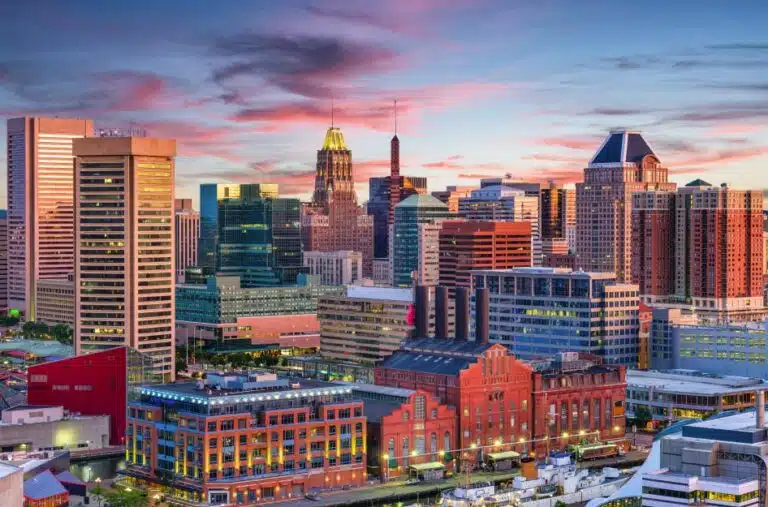 The skyline of Baltimore
