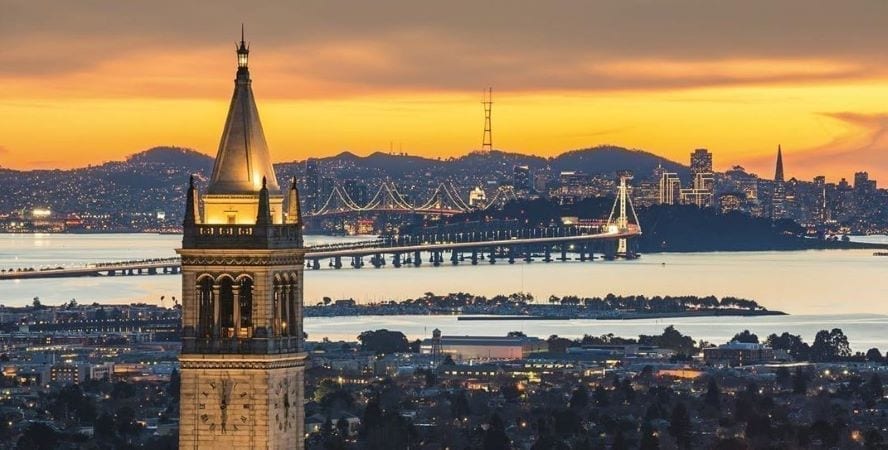 Berkeley, California at sunset