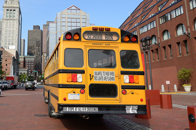 A school bus in Boston.