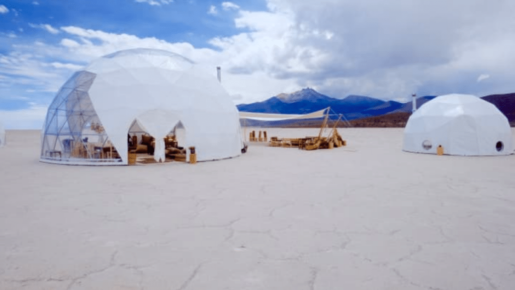 The Blink pop-up hotel on a salt flat in Boliva