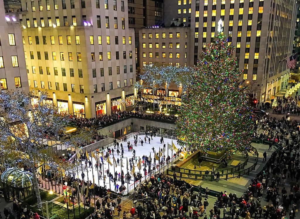 Rockefeller Center ice skating holiday season