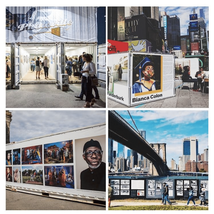A collage of images from Photoville events