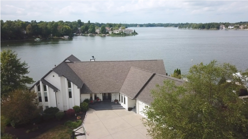 A large waterfront home in Noblesville, Indiana.