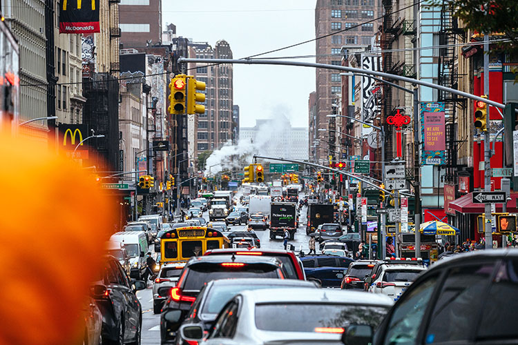 Congested New York City streets