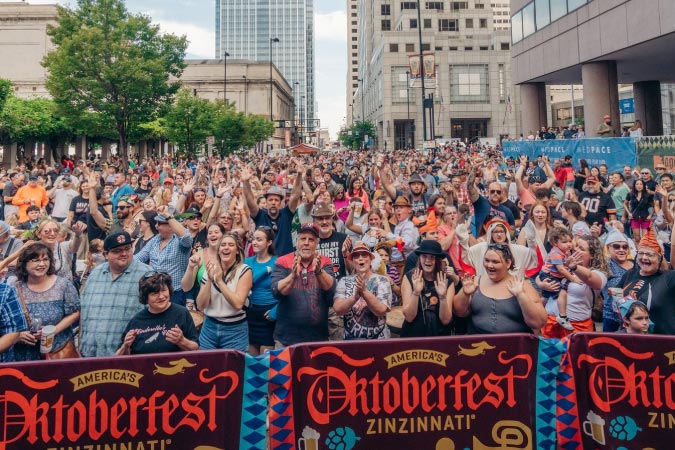 Thousands are gathered in Cincinnati for the Oktoberfest Zinzinnati celebration