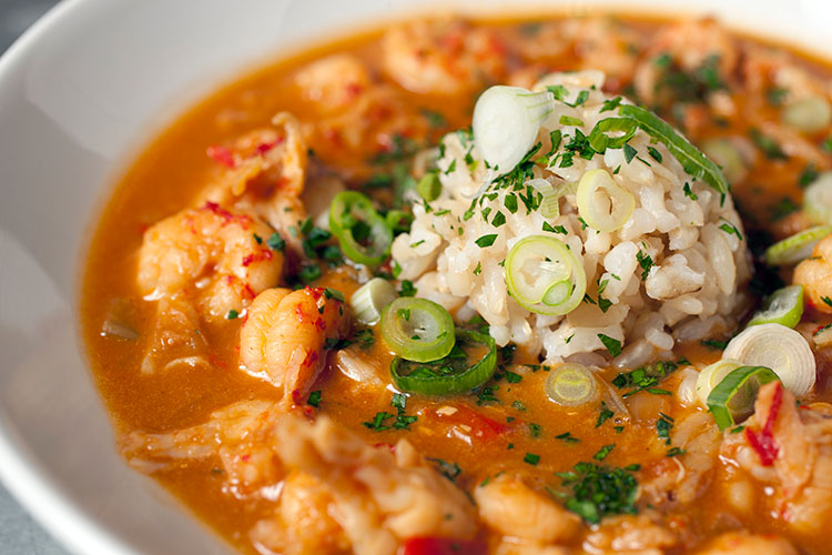 A crawfish and shrimp etouffee