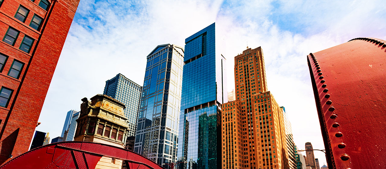 Chicago city skyline