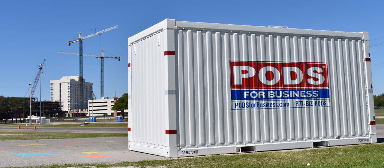 construction site storage containers PODS for Business